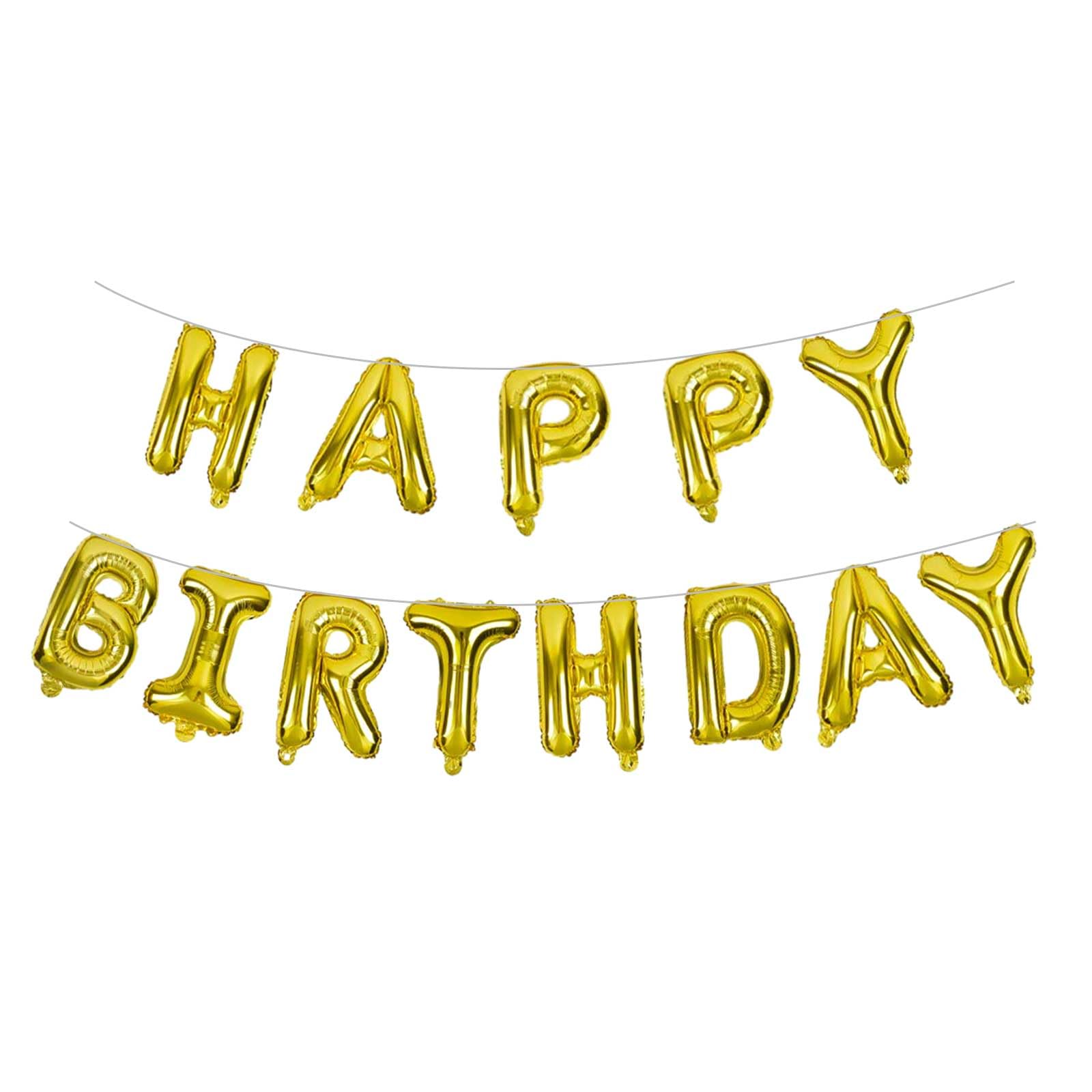 誕生日 バルーン 風船 英文字 ゴールド　お祝い　バースデー Amazon | HAPPY BIRTHDAY 文字 バルーン ゴールド 英語 ハッピー